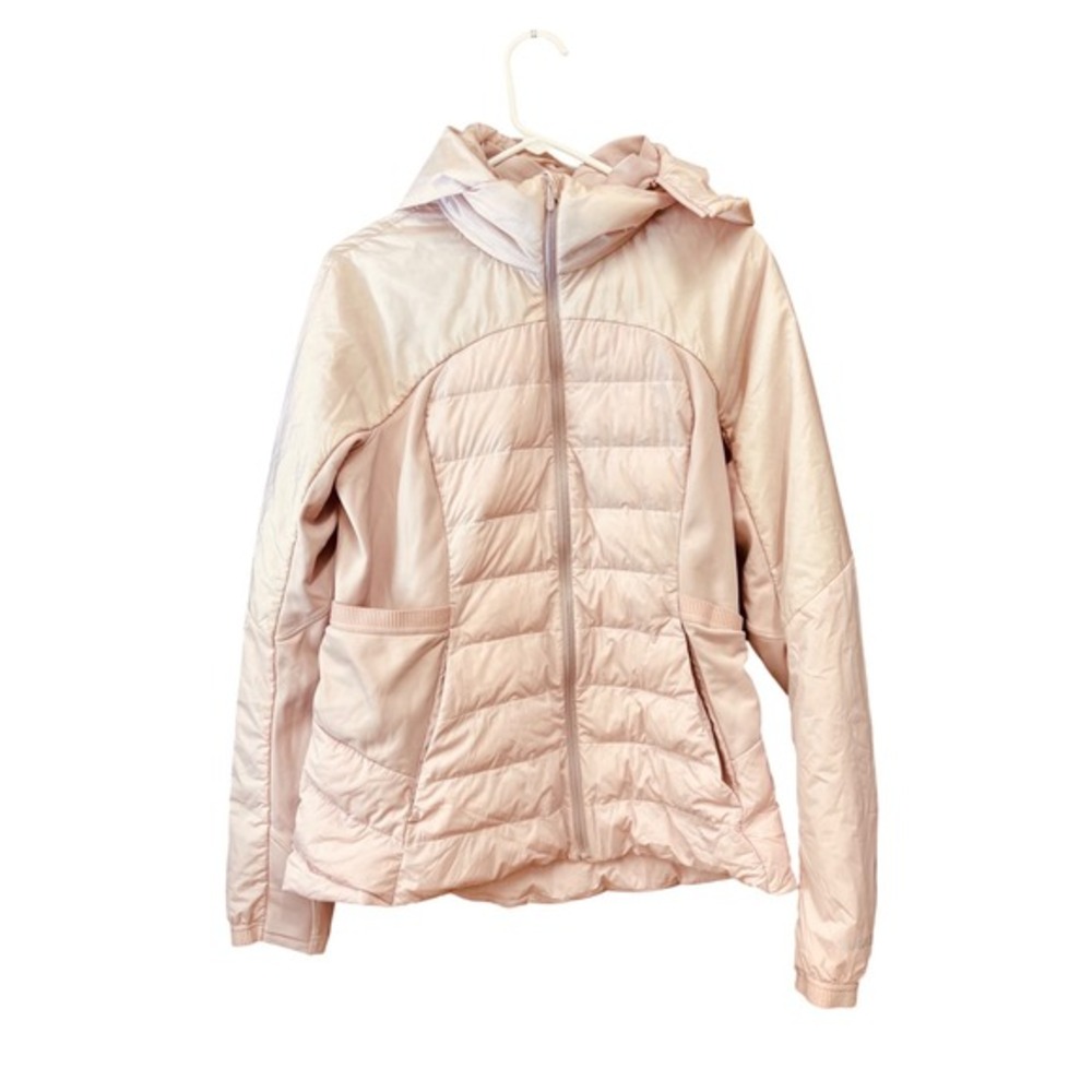 Lululemon Down For It All Jacket Pink Hooded Puffer Running Coat‎ Womens 12